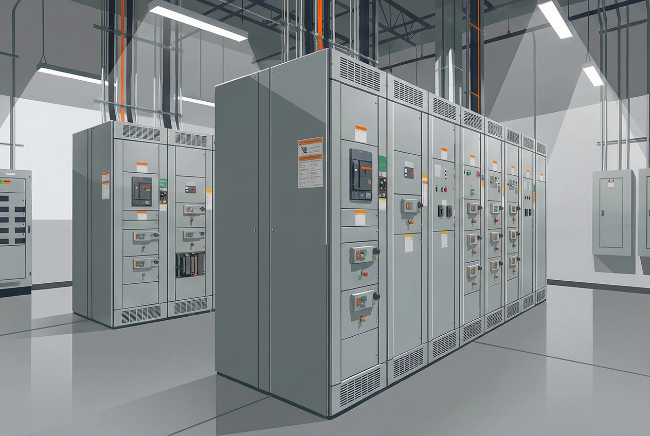 Custom-built MCC feeder buckets for Square D, Siemens, GE, and Cutler-Hammer motor control centers